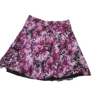 White House Black Market Floral A-Line Skirt 12 pockets flowy‎ beach luxury sexy